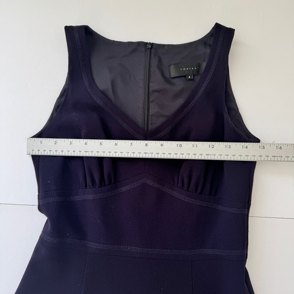 Tobias Suit Midi Dress Blazer Button Jacket Set of 2 Navy Blue Formal Wear Sz 4 - Picture 10 of 16